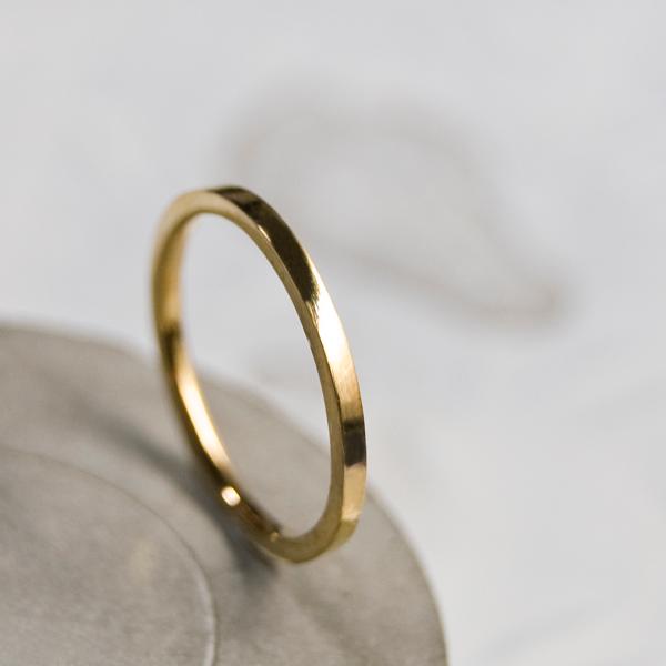K24GPゴールドフラットリング 1.5mm幅 鏡面 3号〜27号｜WKH K24GP FLAT R...