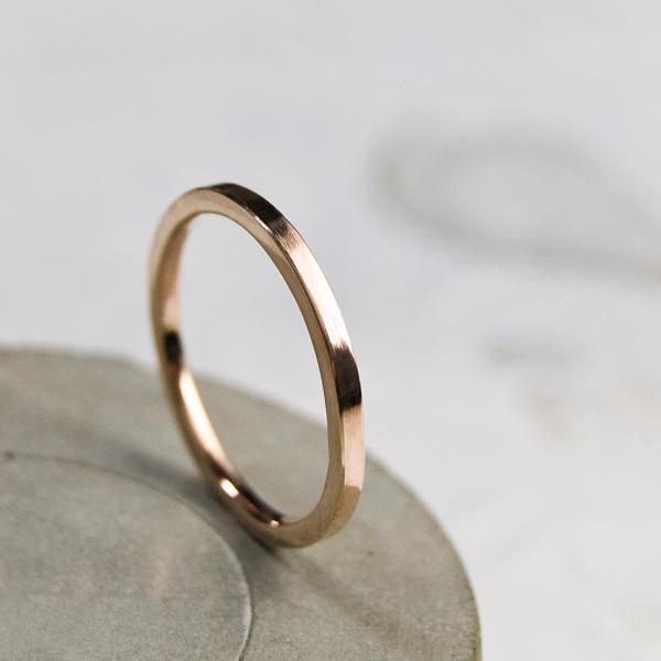 PGPピンクゴールドフラットリング 1.5mm幅 鏡面 3号〜27号｜WKH PGP FLAT RI...