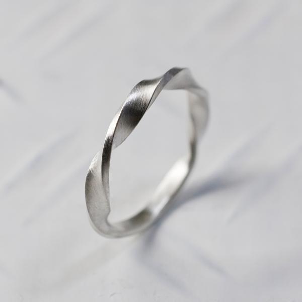 シルバーツイストリング 2.5mm幅 つや消し 3号〜27号｜WKH TWIST RING 2.5 ...
