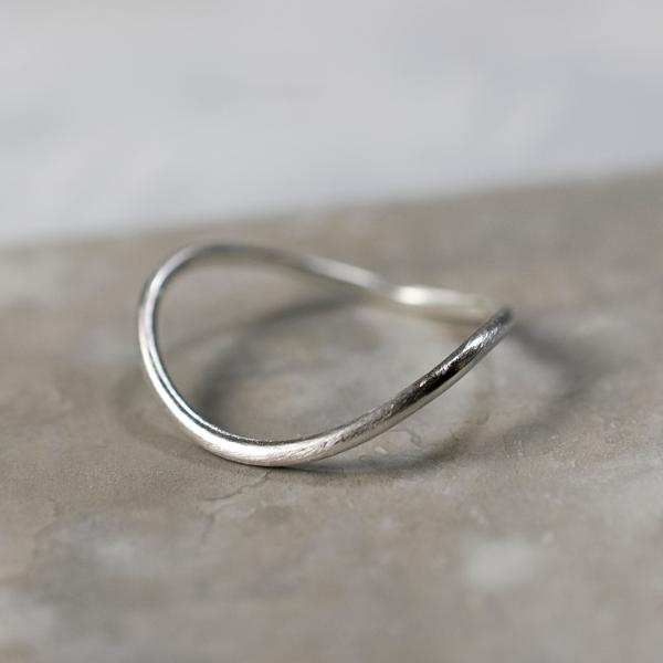 シルバーウェーブプレーンリング 1.2mm幅 つや消し 3号〜27号｜WKH WAVE PLAIN ...