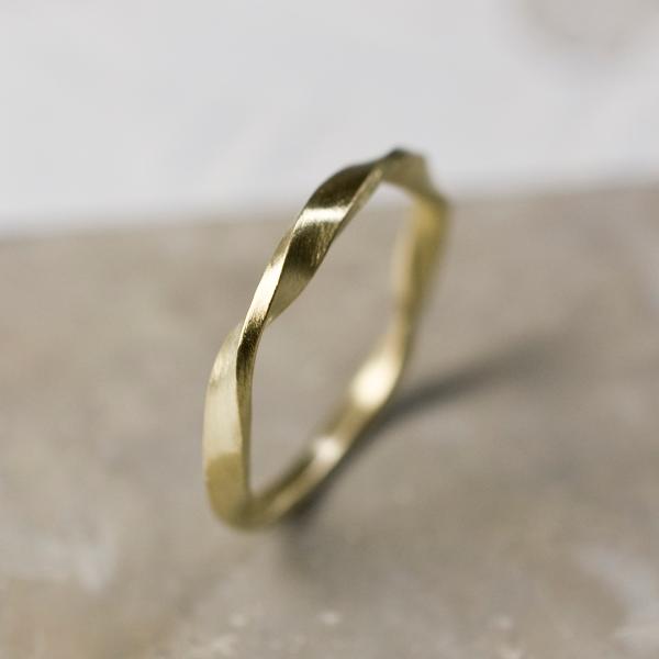 真鍮ツイストリング 2.0mm幅 つや消し 3号〜27号｜WKH TWIST RING 2.0 bs...