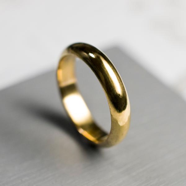 K24GPゴールドプレーンリング 4.0mm幅 鏡面 3号〜27号｜WKH K24GP PLAIN ...