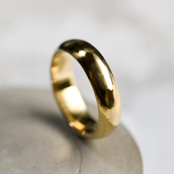 K24GPゴールドプレーンリング 5.0mm幅 鏡面 3号〜27号｜WKH K24GP PLAIN ...