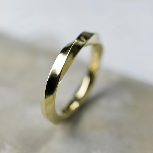 真鍮スクエアツイストリング 2.5mm幅 鏡面 3号〜27号｜WKH SQUARE TWIST RI...