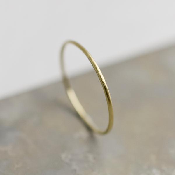 真鍮プレーンリング 0.8mm幅 つや消し 3号〜27号｜WKH PLAIN RING 0.8 bs...