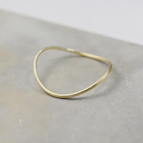 真鍮ウェーブプレーンリング 0.8mm幅 つや消し 3号〜27号｜WKH WAVE PLAIN RI...