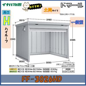 イナバ物置　シャッター付き　 イナバ物置 シャッターケース【間口 2210mm】[HH-5031] 共通オプション