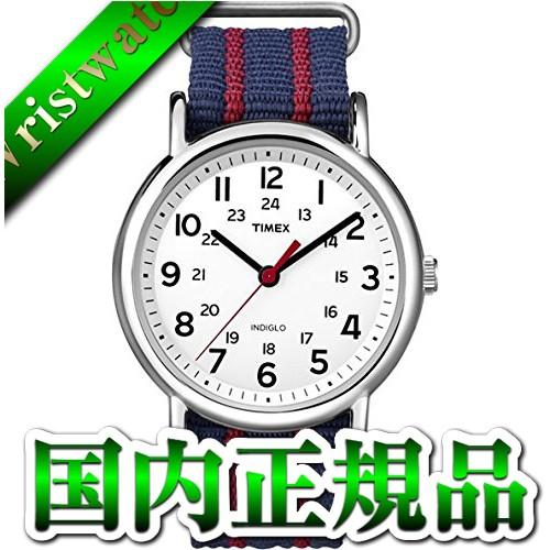 T2N747 TIMEX タイメックス 国内正規品 ウィークエンダー ストライプ ネイビーレッド メ...