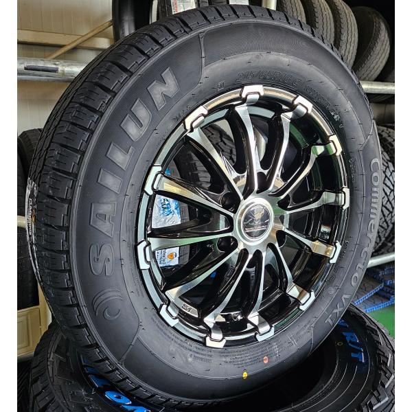 車検対応 200系ハイエース レジアスエース タイヤホイール4本セット  16インチ BD12 サイ...