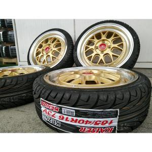 軽用 タイヤホイール 新品4本セット 16インチ BD00 メッシュ ゴールドポリッシュ KENDA KR20 165/40R16 サイズ選べる！