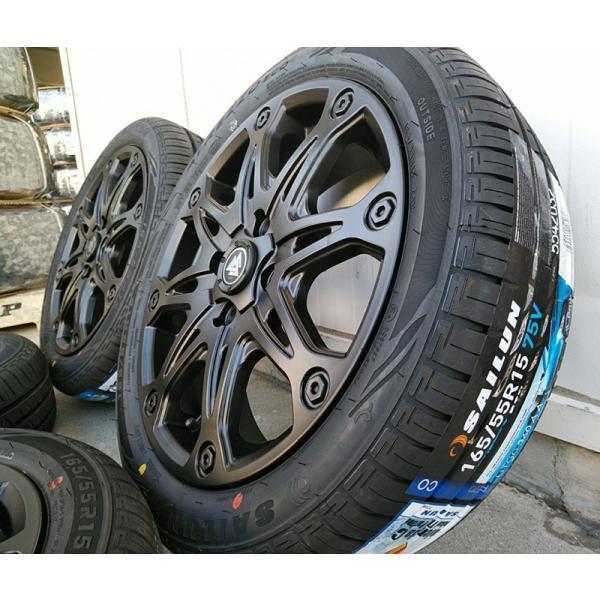 新品 ウェイク キャスト タント ミラ ムーヴ  夏タイヤ ホイール4本セット 165/55R15 ...