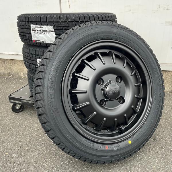 【ウェイク】軽自動車 14インチ スタッドレスタイヤ ホイールセット Noel ノエル 155/65...