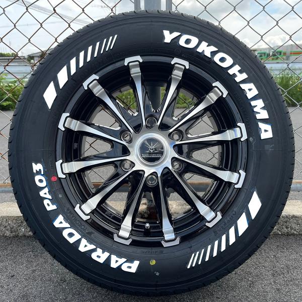 【4本組】ホワイトレタータイヤホイールセット YOKOHAMA ヨコハマ PARADA パラダ 21...