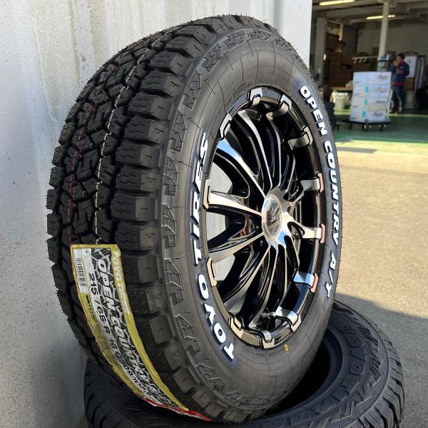 車検対応 16インチ タイヤホイールセット 新品 トーヨー オープンカントリー AT 215/65R...