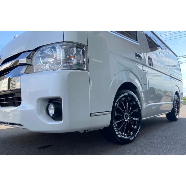 新品4本 車検対応 215/60R17 YOKOHAMA PARADA ホワイトレター ハイエース ...