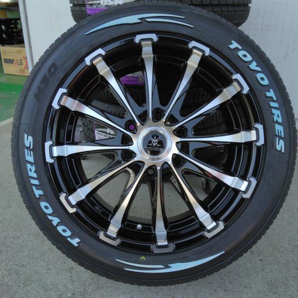 ハイエース200系 タイヤホイールセット トーヨータイヤ H30 ホワイトレター 225/50R18...