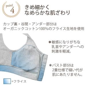ハーフトップ 綿100% 前開き フロントオー...の詳細画像4