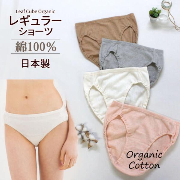 ショーツ レディース 綿100% オーガニックコットン オーガニック コットン 綿 日本製 レギュラ...