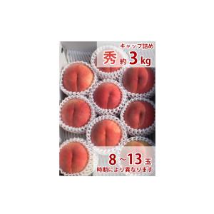 福島の桃 贈答用　極晩生種（彼岸白桃・さくら白桃）9月上旬〜下旬お届け 秀品　3kg 8〜12玉入り　送料無料　