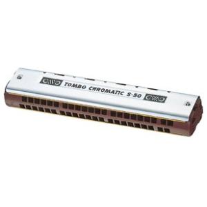 TOMBO S-50 クロマチック ハーモニカ シングル 22穴 半音階 C調 3オクターブ 2段 ...