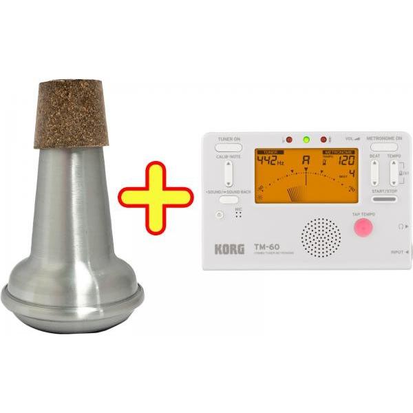 トランペット ミュート クロマチックチューナー TM-60-WH セット C サイレンサー KTMT...