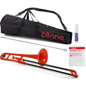 PINSTRUMENTS PBONE1R トロンボーン レッド Pボーン 細管 P-BONE プラスチック B♭ テナートロンボーン Tenor Trombone red セット A　北海道 沖縄 離島不可