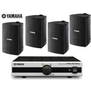 YAMAHA(ヤマハ) VS4 ブラック (2ペア) + PA2030a  店舗 BGMセット