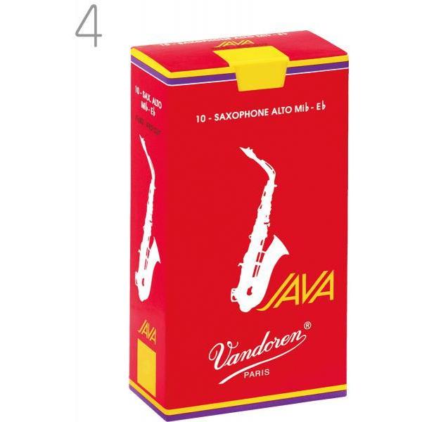 vandoren SR264R アルトサックス リード ジャバ ファイルド レッドカット 4番 1箱...