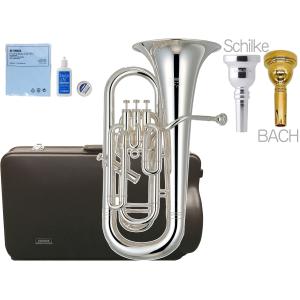 YAMAHA(ヤマハ) YEP-621S ユーフォニアム 銀メッキ 4ピストン 太管 Euphonium 本体 日本製 管楽器 Schilke BACH マウスピース セット D　北海道 沖縄 離島不可｜watanabegakki