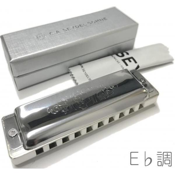 Seydel E♭調 1847 Silver ステンレスリード ブルースハーモニカ ホワイト樹脂ボデ...