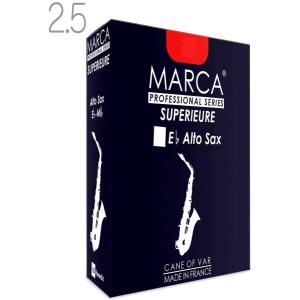 MARCA(マーカ) スペリアル アルトサックス 2.5 リード 10枚入り 1箱 Alto saxophone SUPERIEURE フランス製 2-1/2　北海道 沖縄 離島不可｜watanabegakki