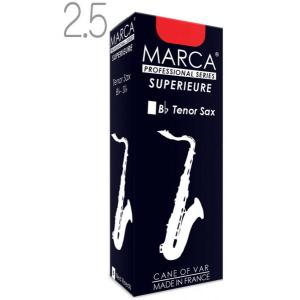 MARCA(マーカ) スペリアル テナーサックス 2.5 リード 5枚入り 1箱 tenor saxophone SUPERIEURE テナーサクソフォン フランス製 2-1/2　北海道 沖縄 離島不可｜watanabegakki