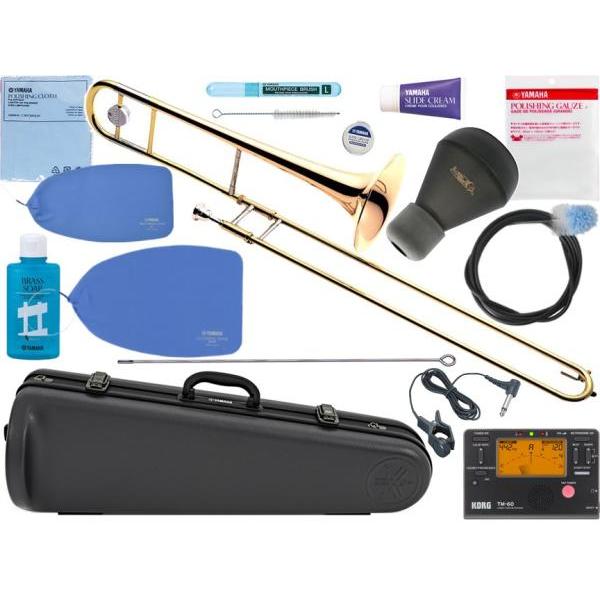 YAMAHA YSL-455G テナートロンボーン ゴールドブラスベル B♭ デュアルボア トロンボ...