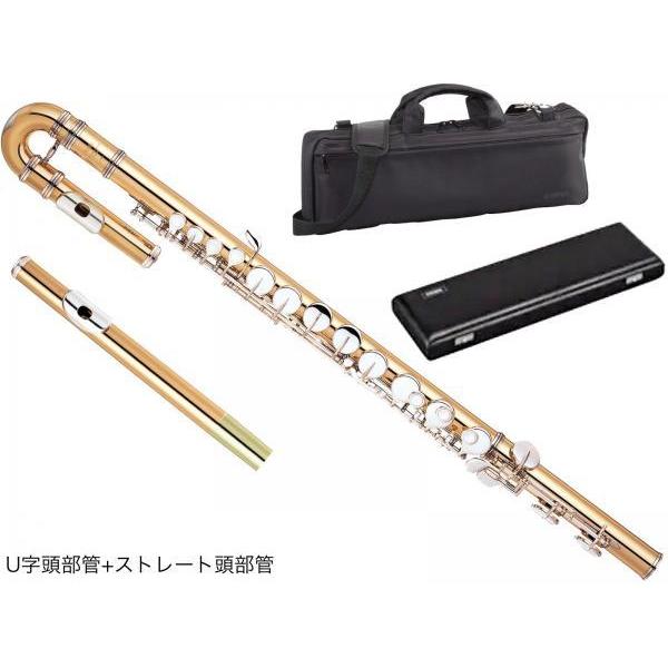 YAMAHA YFL-A421U アルトフルート U字頭部管 ストレート頭部管 セット ゴールドブラ...