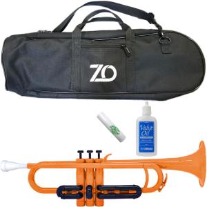 ZO(ゼットオー) TP-11BK トランペット オレンジ アウトレット プラスチック 管楽器 本体 B♭ trumpet 樹脂製 orange セット A 　北海道 沖縄 離島 同梱不可｜watanabegakki