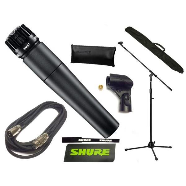 SHURE(シュア) SM57-LCE MBCS BK 三脚マイクスタンドセット （XLR-XLR ...