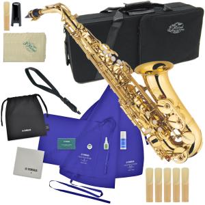 アルトサックス 初心者セット E Saxophone ゴールドラッカー ケース