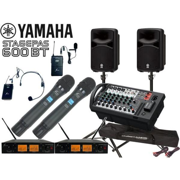 YAMAHA STAGEPAS600BT SOUNDPURE ワイヤレスマイク 4本 (ハンドタイプ...
