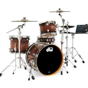 DW(ディーダブル) DWe 4-Piece Complete Bundle Kit Candy Black Burst over Curly Maple Exotic【代引不可 】