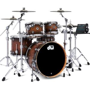 DW(ディーダブル) DWe 5-Piece Complete Bundle Kit Candy Black Burst over Curly Maple Exotic【代引不可 】