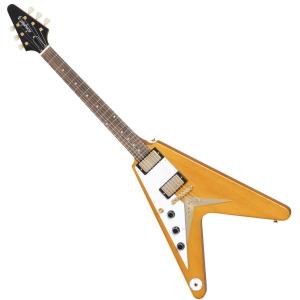 Epiphone(エピフォン) 1958 Korina Flying V Aged Natural 左用 フライングＶ コリーナ エレキギター レフトハンド【春特価！ピック20枚プレゼント 】｜watanabegakki