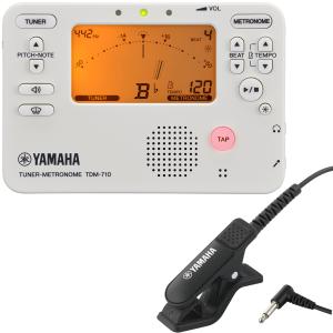 YAMAHA(ヤマハ) TDM-710IV アイボリーホワイト チューナーメトロノーム チューナーマイク TM-40BK ブラック セット　以下は対応不可 北海道 沖縄 離島 代引き