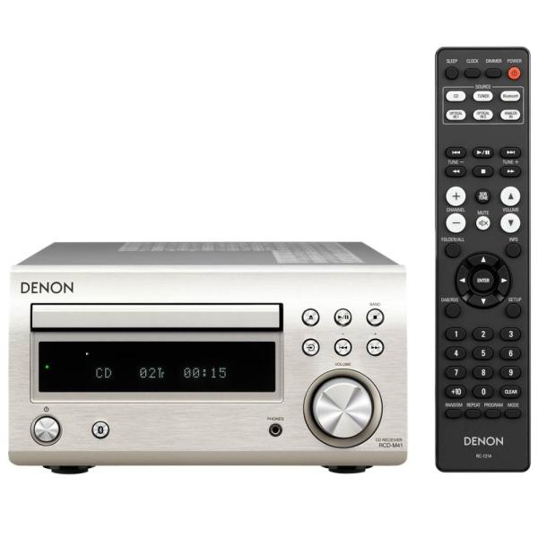 DENON(デノン) RCD-M41 SP シルバー-ブラック   CDプレイヤー、Bluetoot...