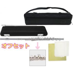 BQKOZFIN フルート 16穴 木管楽器 Cキー 初心者セット Eメカ付き 白銅