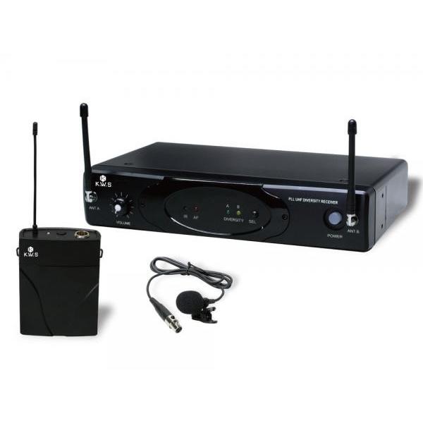 K.W.S KWS-899P/LM-60 ◆ ピンマイク(ラベリア)ワイヤレスマイクシステム for...