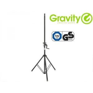 Gravity(グラビティー) GSP4722B (1本)  ◆ ハンドクランク付 スピーカースタンド  Wind Up Speaker Stand【納期未定 】｜watanabegakki