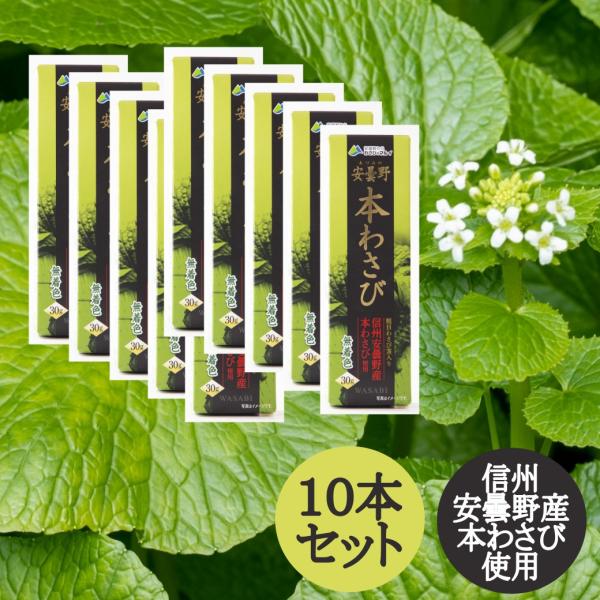 わさび 信州 安曇野 本わさび30g×１０本 マル井 名産品 蕎麦 薬味 爆買