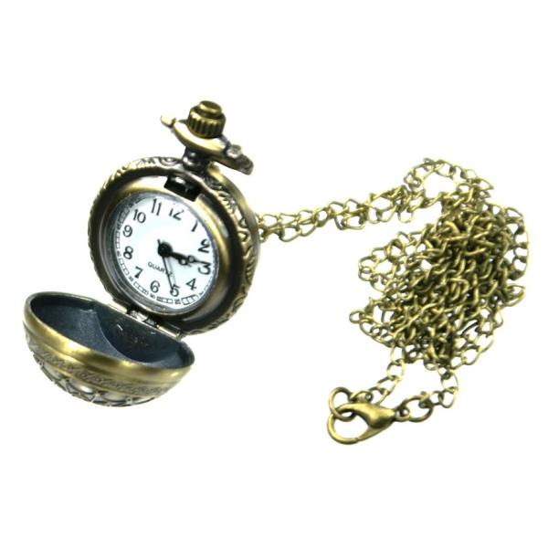 球型 クウォーツ ロング80cmチェーン 懐中時計 ファッション アクセサリー ネックレス アンティ...