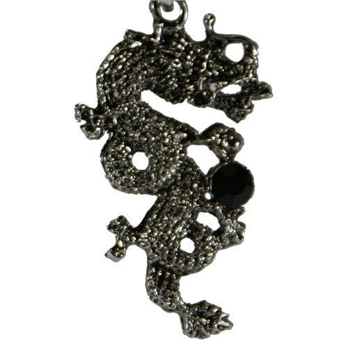 アクリルストーン入り ドラゴン 喜平チェーン 幅5mm 長さ50cm 登り龍 メンズ ファッション ...