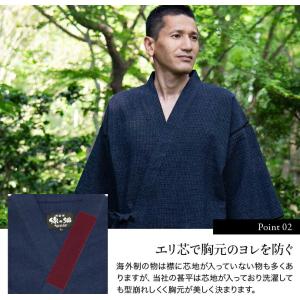日本製 甚平 メンズ 男性用 久留米織 じんべ...の詳細画像4
